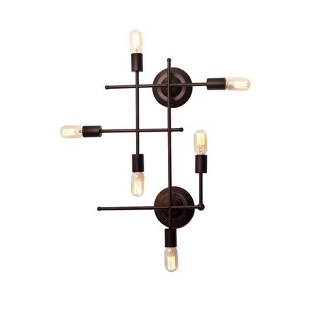 Chloe Lighting Chloe Lighting CH6D771RB26-WS6 Aylett Industrial 6 Light Oil Rubbed Bronze Wall Sconce - 26 in. CH6D771RB26-WS6